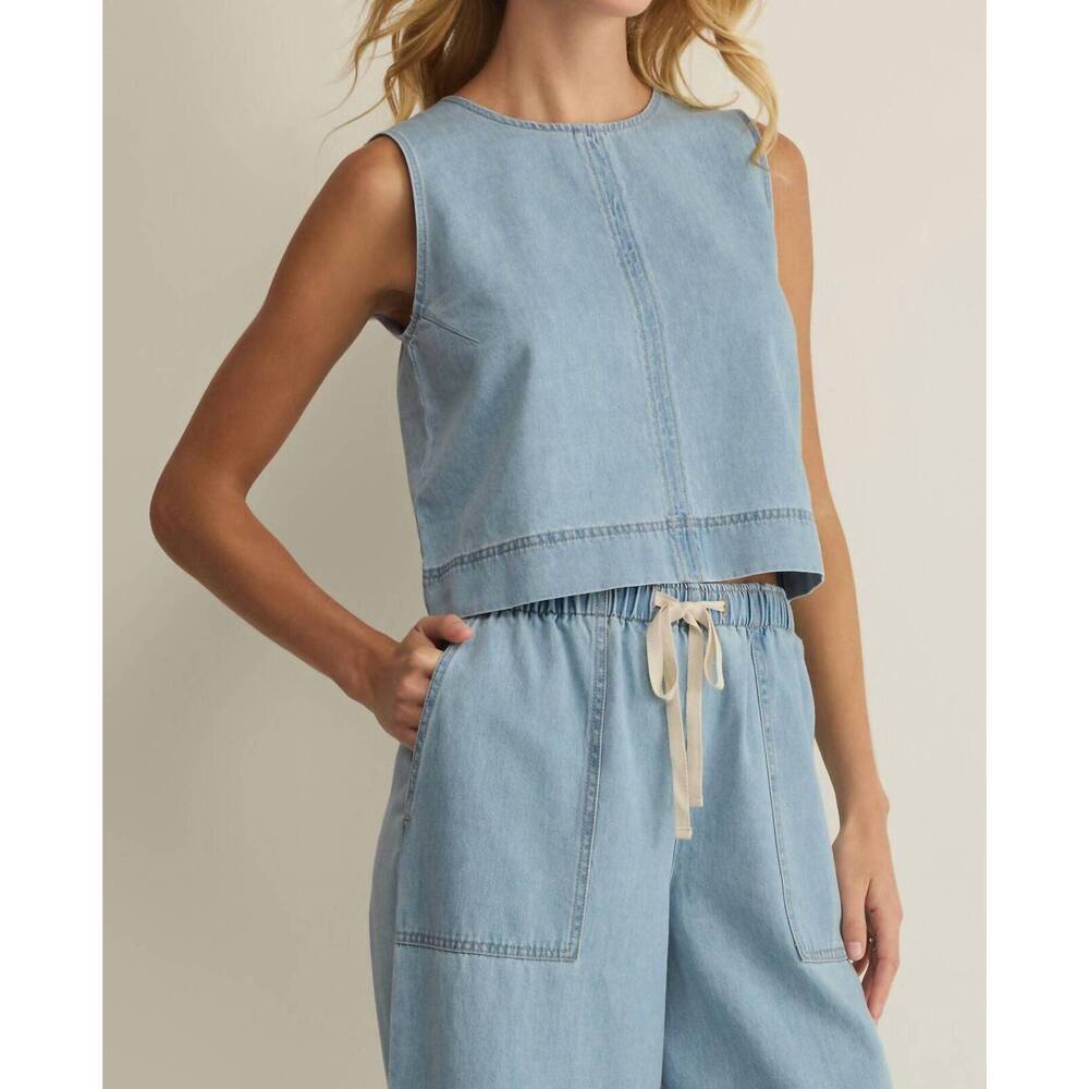 NEW Z SUPPLY sun seeker tank in light denim - Picture 3 of 4